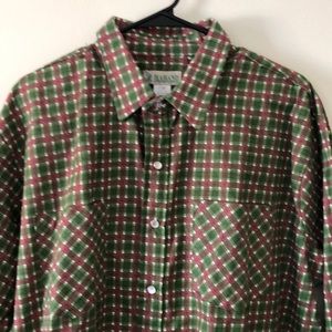 Flannel casual dress shirt